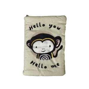 "Hello you, Hello me" - Livro de tecido adequado para bebés